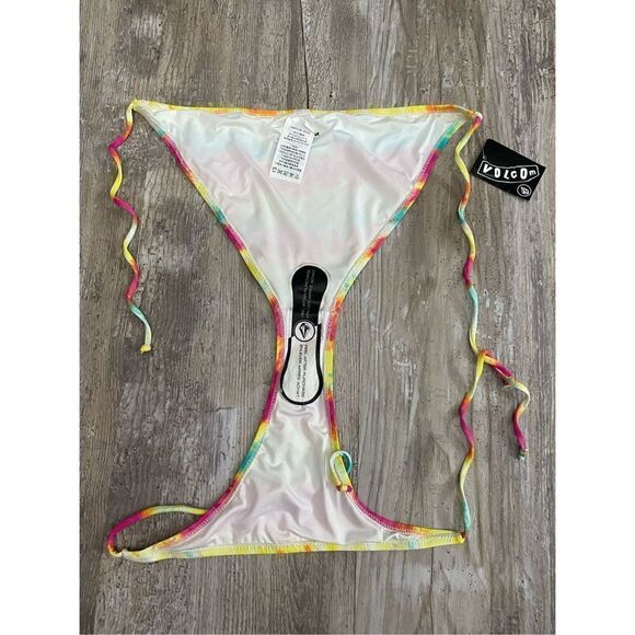 Volcom Sun Tripp Swim Bottom Tie Dye Scream Magenta Women’s Size Large NWT - Picture 6 of 7